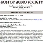 Boston Audio Society: Vintage Analogue incontra il moderno DSP