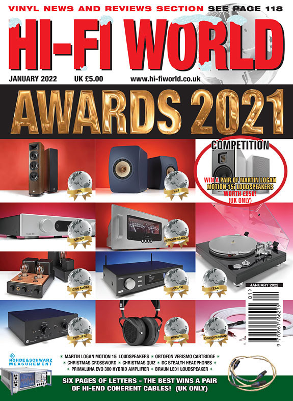 Recensioni e pezzi di riflessione di Hi-Fi World di gennaio 2022