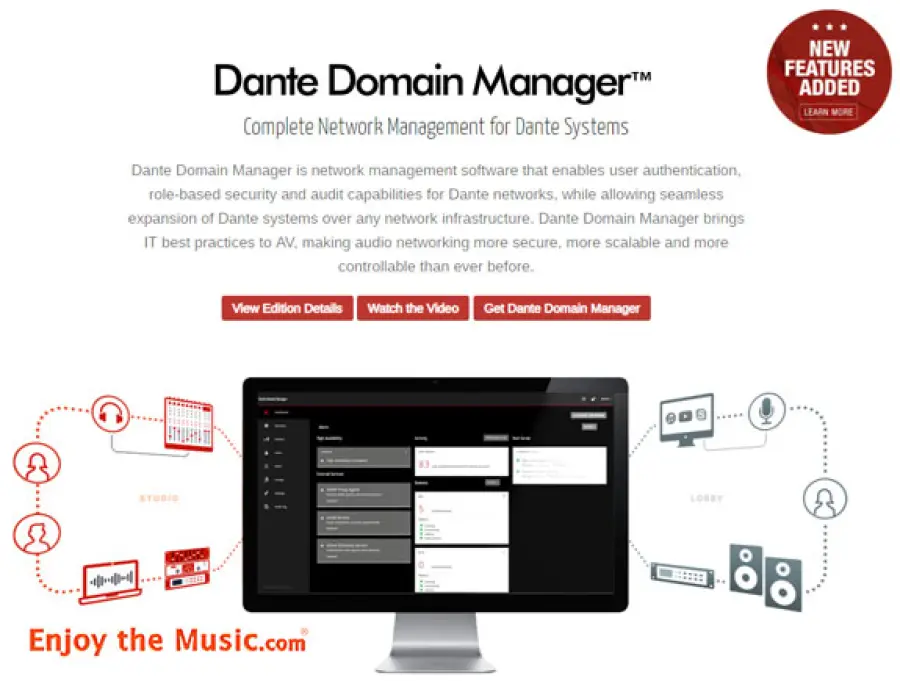 Software Dante Domain Manager per una gestione completa della rete