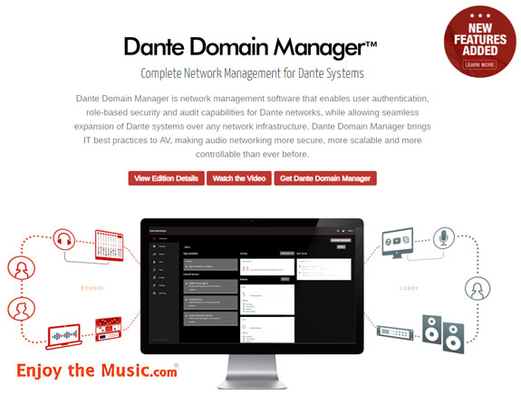 Software Dante Domain Manager per una gestione completa della rete