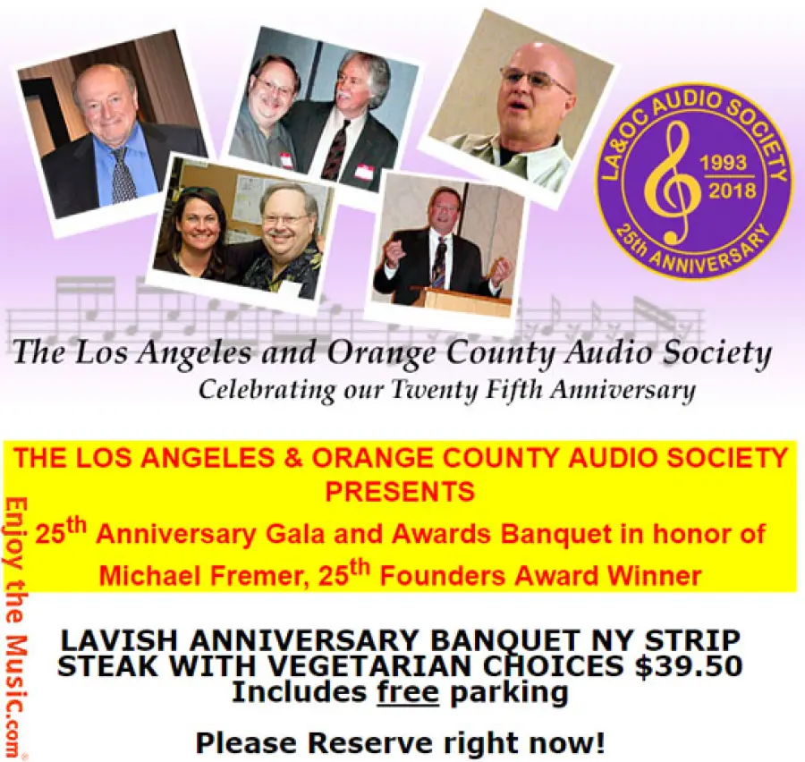 Gala del 25 ° Anniversario della LAOCAS in onore di Michael Fremer