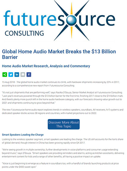 Il mercato globale degli home audio rompe $ 13 miliardi di barriere