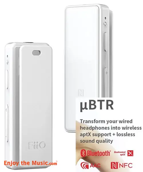 Ricevitore Bluetooth Hi-Fi FiiO μBTR e BTR3 con aptX, AAC, SBC, ecc.