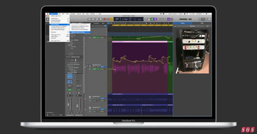 Logic Pro 10.4.2 consente note fotografiche, librerie audio su ext. HDs