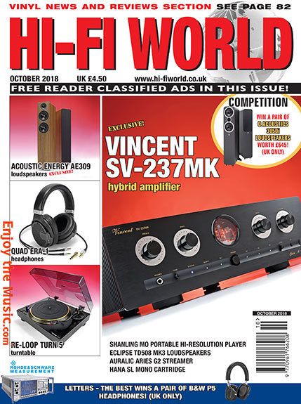 Hi-Fi World's October 2018 Issue Features Grandi articoli e recensioni