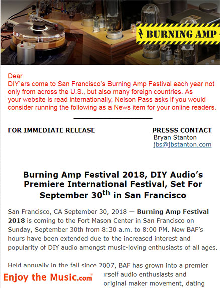 Burning Amp Festival 2018, DIY Audio's Premiere Festival
