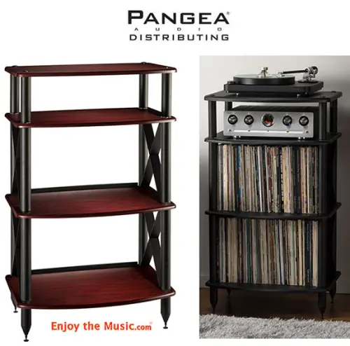 Maniglie di supporto per giradischi Vulcan TTX2 di Pangea Audio Overt 200 album