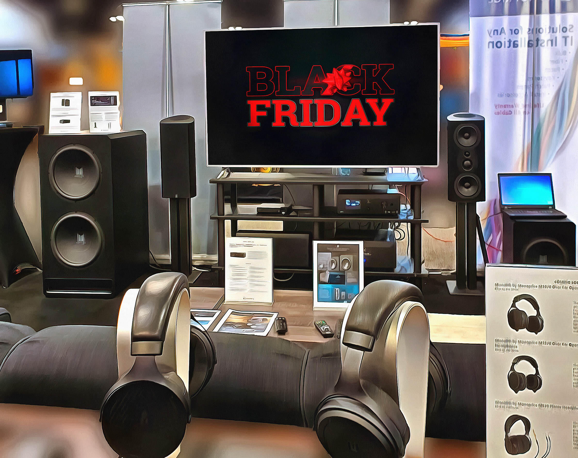 Vendita di altoparlanti, subwoofer e cuffie monoliti massicci