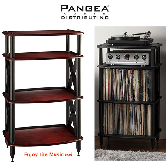 Maniglie di supporto per giradischi Vulcan TTX2 di Pangea Audio Overt 200 album