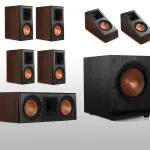 Questi sistemi di altoparlanti Klipsch con finitura in noce sono affari incredibili