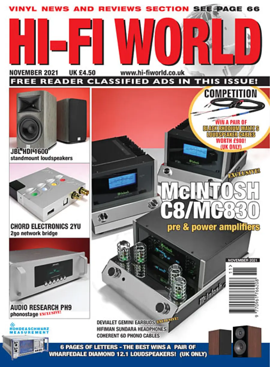 Hi-Fi World di novembre 2021 Recensioni e pezzi di riflessione