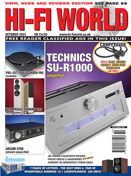 Hi-Fi World di ottobre 2021 Recensioni e pezzi di riflessione