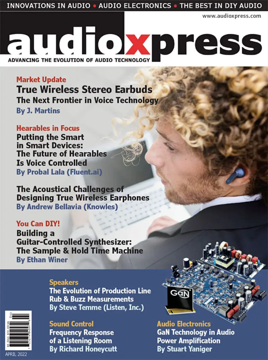 Il numero di aprile 2022 di audioXpress è ora disponibile
