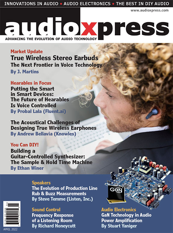 Il numero di aprile 2022 di audioXpress è ora disponibile
