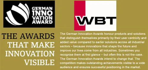 WBT vince il premio tedesco per l'innovazione 2021