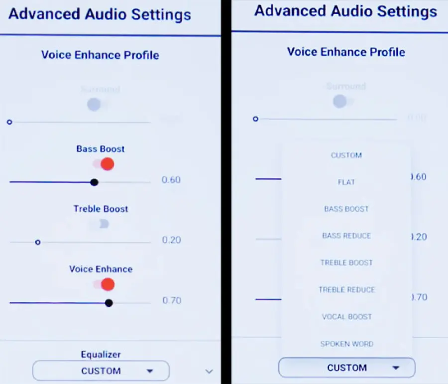 Esperienza Adaptive Sound Spatial Surround di Verizon