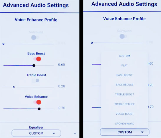 Esperienza Adaptive Sound Spatial Surround di Verizon