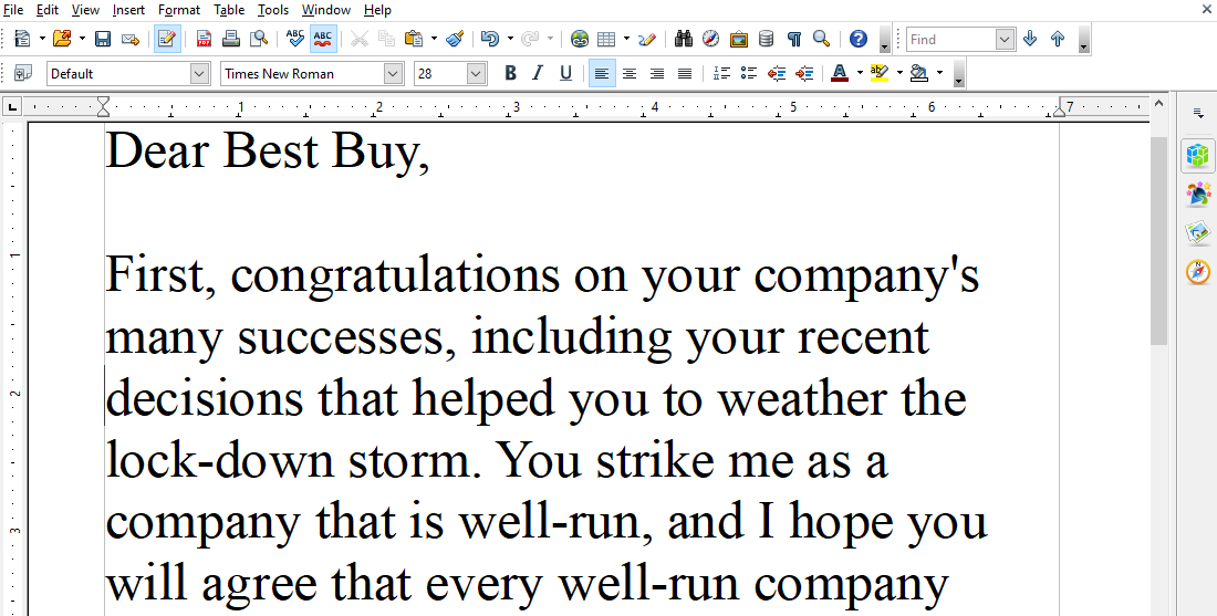 Caro miglior acquisto,