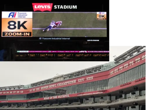 Fare la storia della tecnologia: il video replay 8K debutta stasera al Levi's Stadium