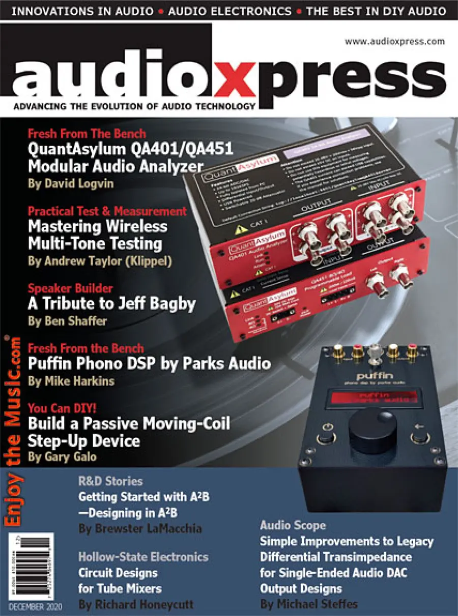 Il numero di dicembre di audioXpress è ora disponibile