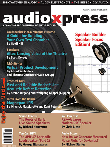 Il numero di settembre di audioXpress è ora disponibile