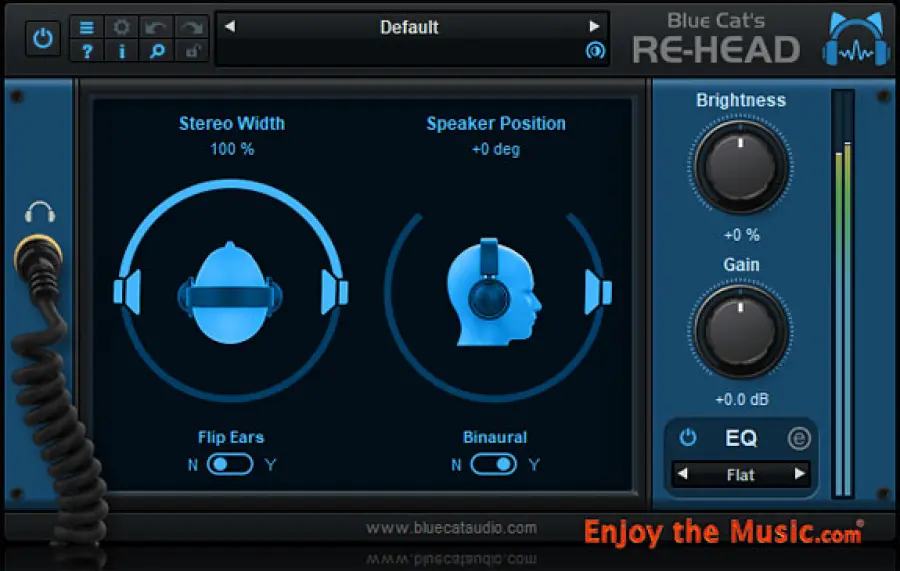 Blue Cat's Re-Head Mixing Sound Room tramite cuffie