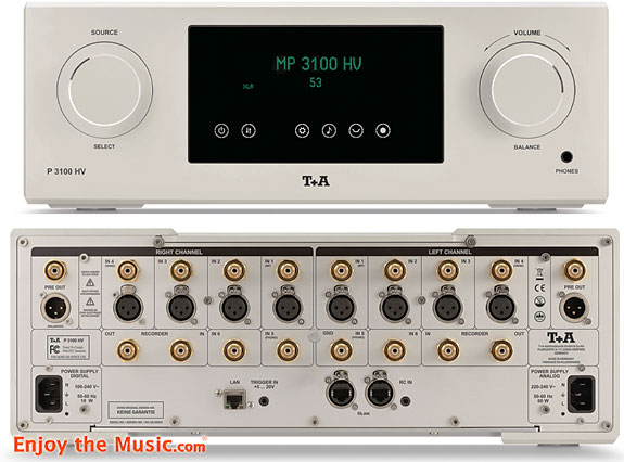 P + Preamplificatore stereo a stato solido T 3100 HV