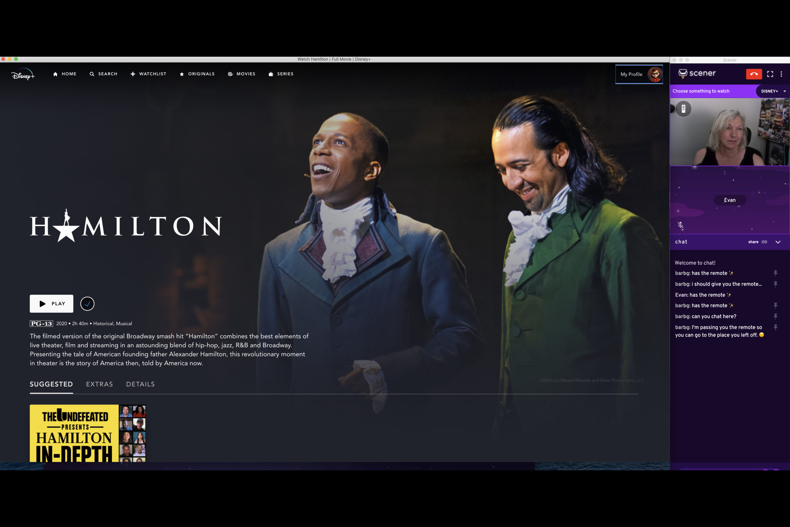 Hulu, Amazon, Scener, Plex e Disney Plus Watch Parties