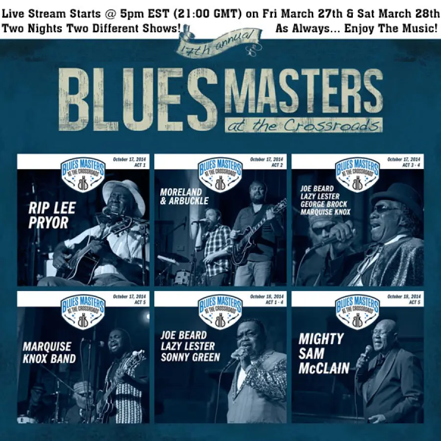 Solo stasera e domani! EnjoyTheMusic.com per rebroadcast il nostro live streaming di Blues Masters all'incrocio 2014