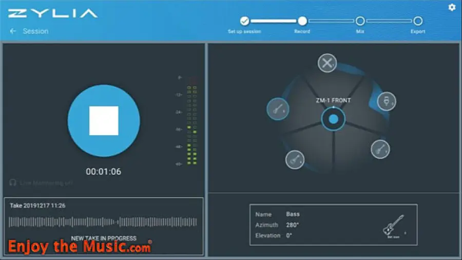 Software di registrazione audio 3D ZYLIA Studio