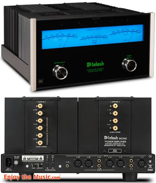 Amplificatore a cinque canali McIntosh MC255 con TripleView