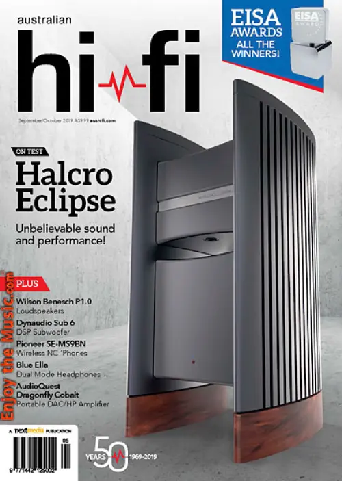 Rivista australiana Hi-Fi settembre / ottobre 2019