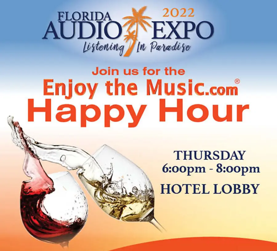 Comunicato stampa: EnjoyTheMusic.com sponsorizza l'Happy Hour del settore della Florida Audio Expo