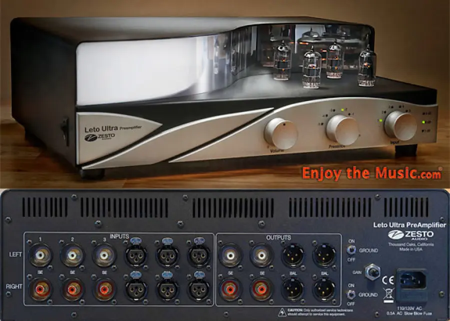 Preamplificatore stereo Leto Ultra con tubo a vuoto audio Zesto