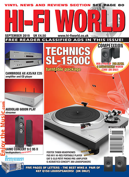 Hi-Fi World September presenta recensioni e pensa a pezzi