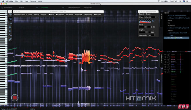Setaccia e separa con Infinito