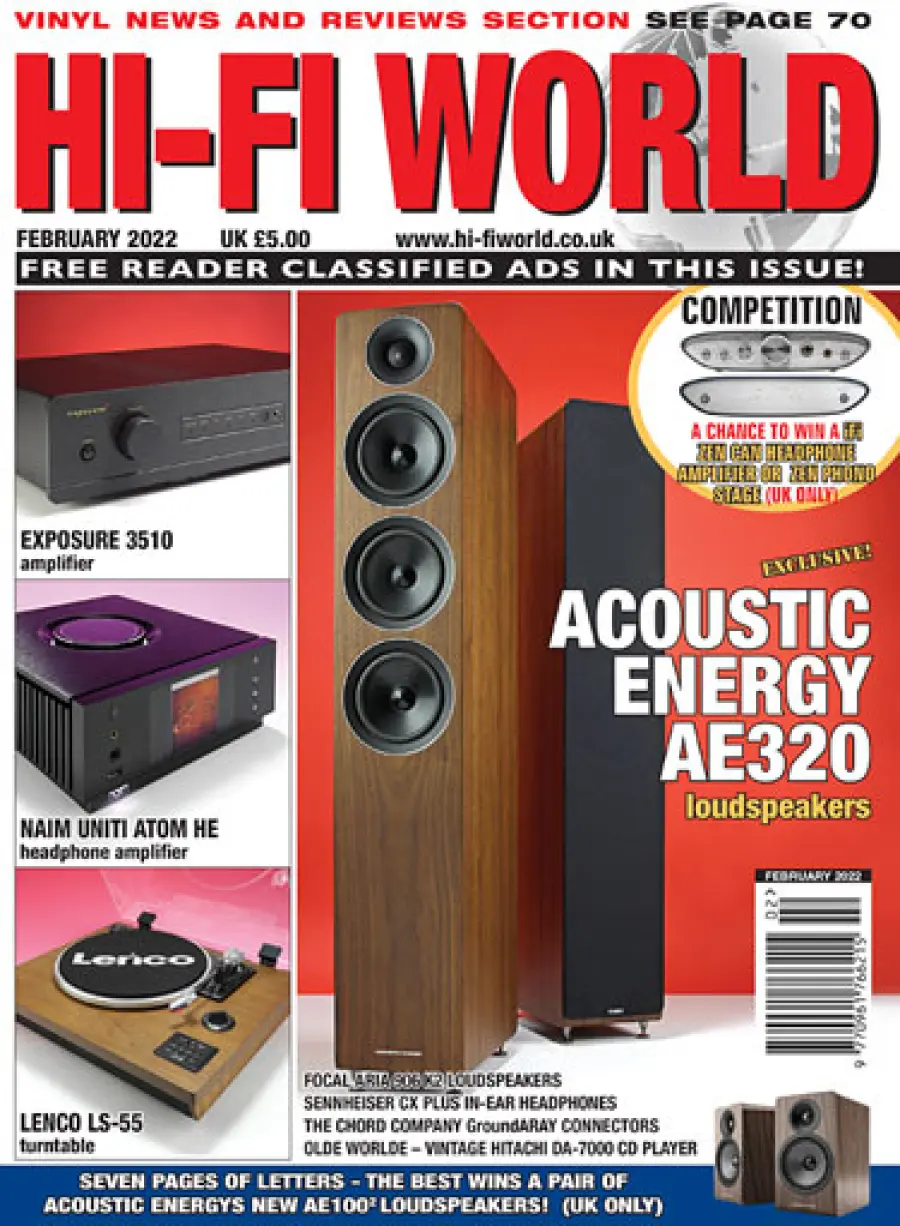 Il numero di febbraio 2022 di Hi-Fi World è ora disponibile
