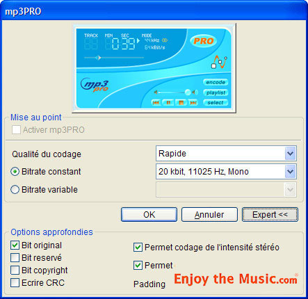 Il formato mp3PRO2 professionale porta la musica alle tue orecchie