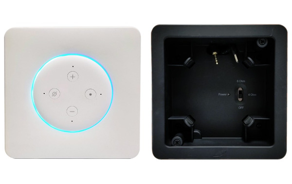 In-Wall Amp / Dock Supercharges Echo Dot di Amazon