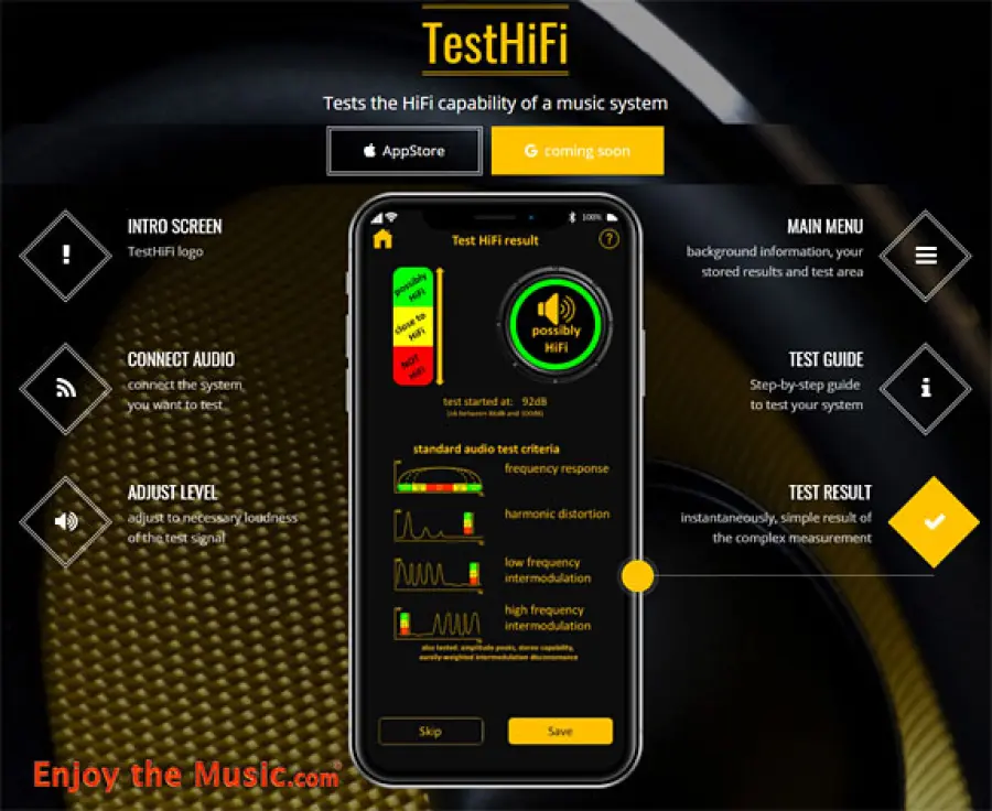 App TestHiFi valuta la capacità del tuo impianto HiFi