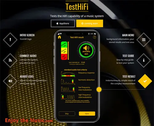 App TestHiFi valuta la capacità del tuo impianto HiFi