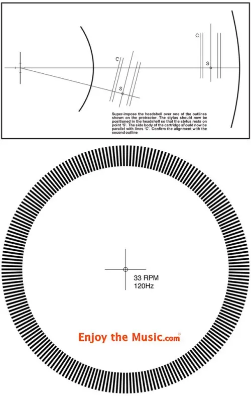 Dischi di allineamento della cartuccia girevole e dischi flash stroboscopici gratuiti